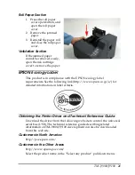 Preview for 23 page of Epson J9100 - TM Two-color Inkjet Printer User Manual