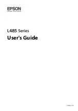 Epson L485 SERIES User Manual preview