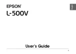 Epson L500V - PhotoPC Digital Camera User Manual preview