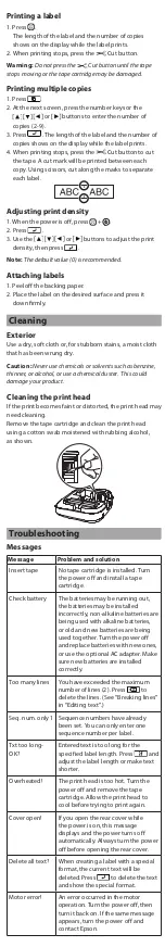 Preview for 5 page of Epson LabelWorks LW-300 User Manual