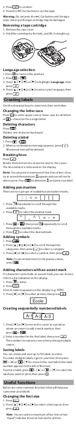 Preview for 3 page of Epson LabelWorks LW-400 User Manual