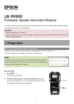 Epson LABELWORKS PX LW-PX900 Firmware Update Manual preview