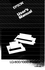 Epson LQ-1000 - Impact Printer User Manual preview