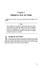 Preview for 13 page of Epson LQ-1000 - Impact Printer User Manual