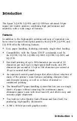 Preview for 9 page of Epson LQ-1050 User Manual