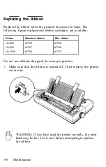 Preview for 226 page of Epson LQ-1050 User Manual