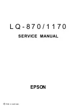 Предварительный просмотр 2 страницы Epson LQ-1170 Service Manual