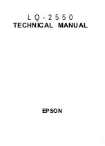 Epson LQ-2550 Technical Manual preview