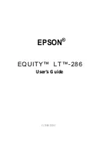 Preview for 2 page of Epson LT-286 User Manual