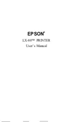 Epson LX-80 User Manual preview