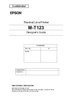 Preview for 1 page of Epson M-T123 Designer'S Manual