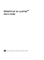 Preview for 3 page of Epson MACLQ (Talk I/F for LQ Printers) User Manual