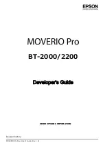 Preview for 1 page of Epson Moverio Pro BT-2000 Developer'S Manual