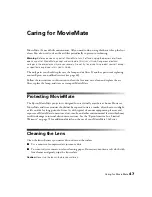 Preview for 47 page of Epson MovieMate 30s User Manual