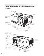 Предварительный просмотр 8 страницы Epson MovieMate 50 User Manual