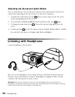 Предварительный просмотр 20 страницы Epson MovieMate 50 User Manual