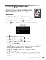 Предварительный просмотр 35 страницы Epson MovieMate 50 User Manual