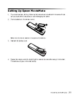 Preview for 21 page of Epson MOVIEMATE 62 User Manual