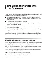 Preview for 34 page of Epson MOVIEMATE 62 User Manual