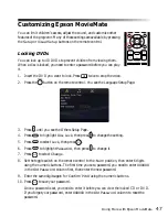 Preview for 47 page of Epson MOVIEMATE 62 User Manual