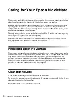 Preview for 54 page of Epson MOVIEMATE 62 User Manual