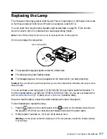 Preview for 57 page of Epson MOVIEMATE 62 User Manual