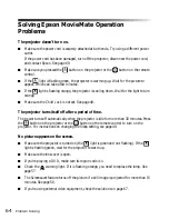 Preview for 64 page of Epson MOVIEMATE 62 User Manual