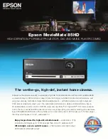 Epson MovieMate 85HD Brochure предпросмотр