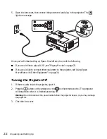 Предварительный просмотр 22 страницы Epson MovieMate 85HD User Manual