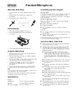 Preview for 1 page of Epson MP-60 Basic Manual