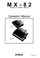 Preview for 1 page of Epson MX-82 Operation Manual