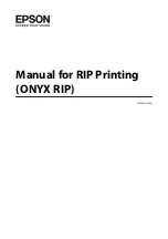 Предварительный просмотр 1 страницы Epson ONYX RIP Manual