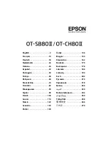 Preview for 1 page of Epson OT-CH80II User Manual