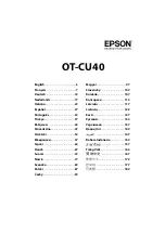 Epson OT-CU40 User Manual preview