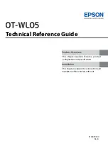 Epson OT-WL05 Technical Reference Manual preview