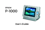 Preview for 1 page of Epson P-1000 - Photo Viewer - Digital AV Player User Manual