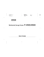 Epson P-2500 User Manual preview