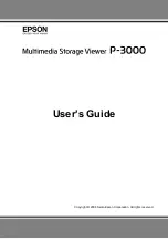 Epson P-3000 Multimedia Storage Viewer User Manual preview