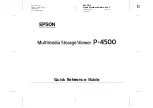 Epson P-4500 Quick Reference Manual preview