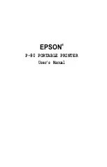 Preview for 1 page of Epson P-80 User Manual