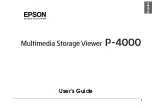 Preview for 1 page of Epson P4000 - Multimedia Storage Viewer User Manual