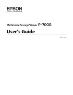 Preview for 1 page of Epson P7000 - Multimedia Photo Viewer User Manual