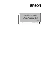 Preview for 1 page of Epson Part Feeding 7.0 Manual