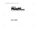 Предварительный просмотр 1 страницы Epson PhotoPC 600 User Manual