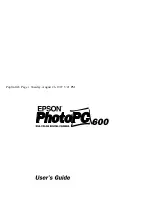 Preview for 1 page of Epson PhotoPC600 User Manual