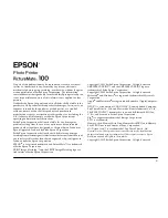 Preview for 5 page of Epson PictureMate 100 Manual