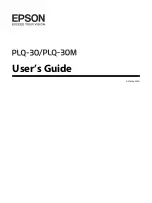 Preview for 1 page of Epson PLQ-30 User Manual