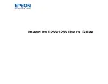 Предварительный просмотр 1 страницы Epson PowerLite 1266 User Manual