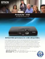 Epson PowerLite 1750 Brochure & Specs preview