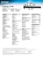 Предварительный просмотр 4 страницы Epson PowerLite 1770W Brochure & Specs